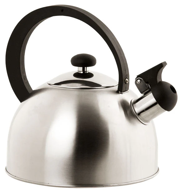 Home Basics Stainless Steel Tea Kettle, Silver, 85 Ounces
