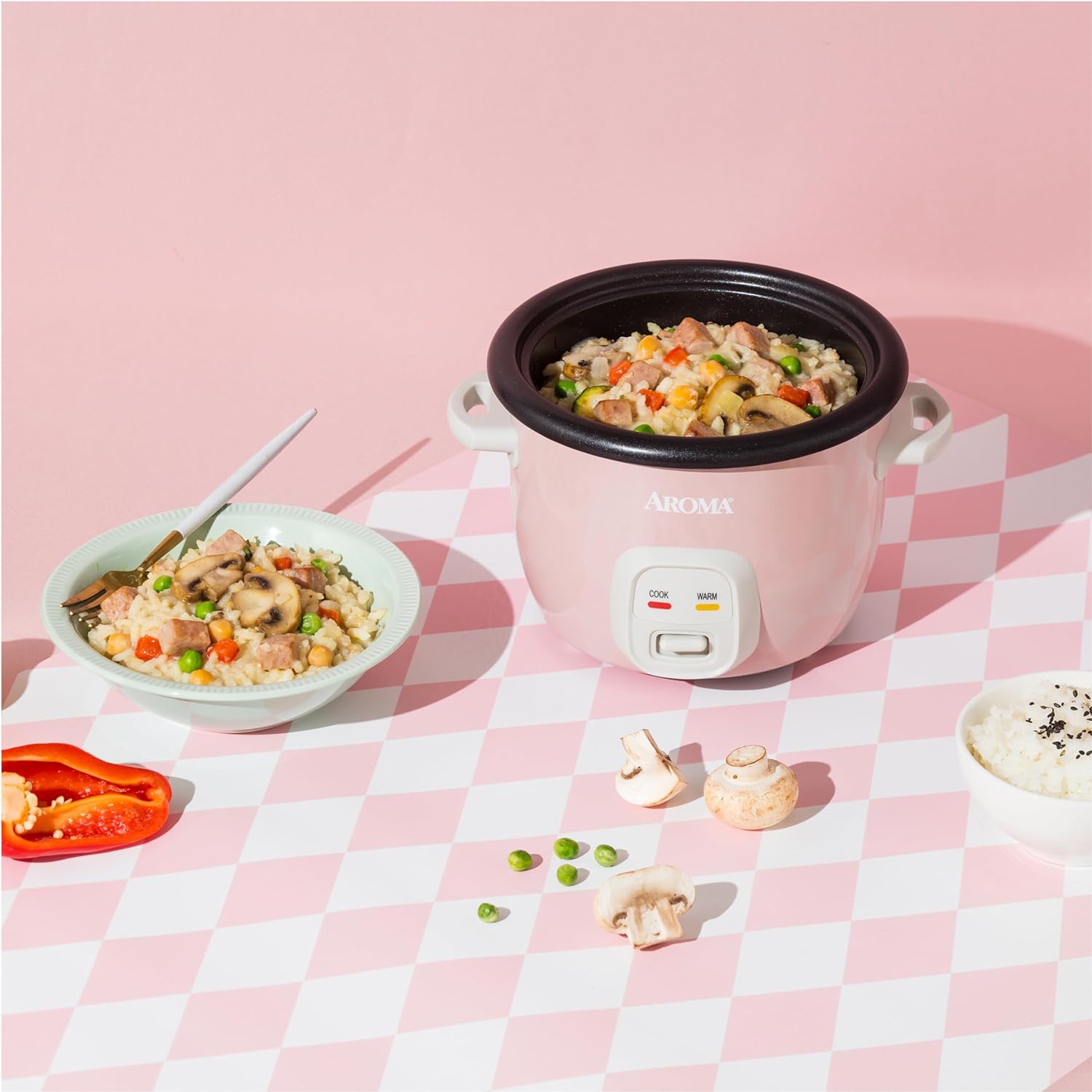 Aroma Housewares 4-Cups (Cooked) / 1Qt. Rice & Grain Cooker (ARC-302NG), White