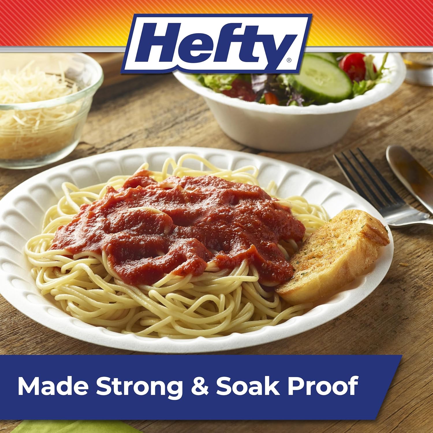 Hefty Everyday 9 Inch Foam Plates, White, 45 Count (Pack of 1)