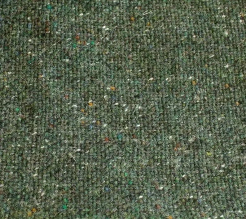 Irish Donegal Tweed Wool Hooded Ruana, Cape, Rectangle Cloak - Traditional Green Fleck - Medium/Heavy Tweed - Unisex - HANDMADE IN IRELAND