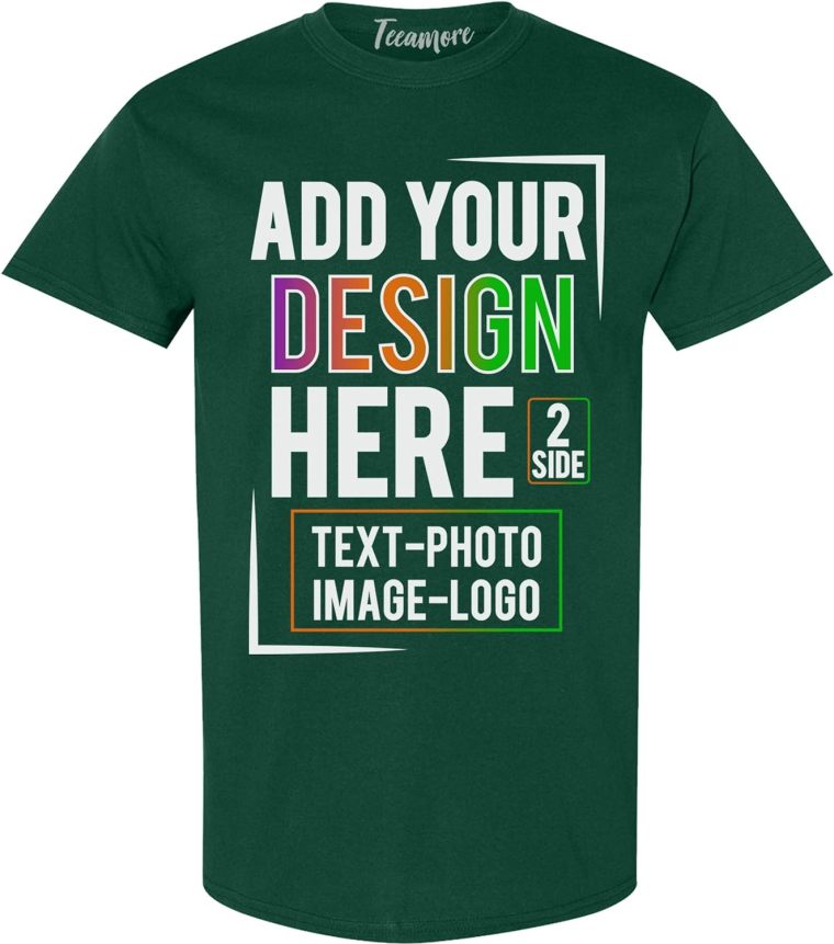 Custom  Men &Women  Front Back Side T-Shirt