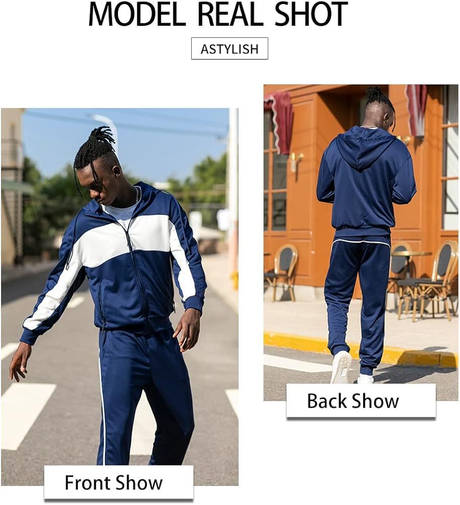 Men's Casual Tracksuit Long Sleeve Running Jogging Athletic Sports Set