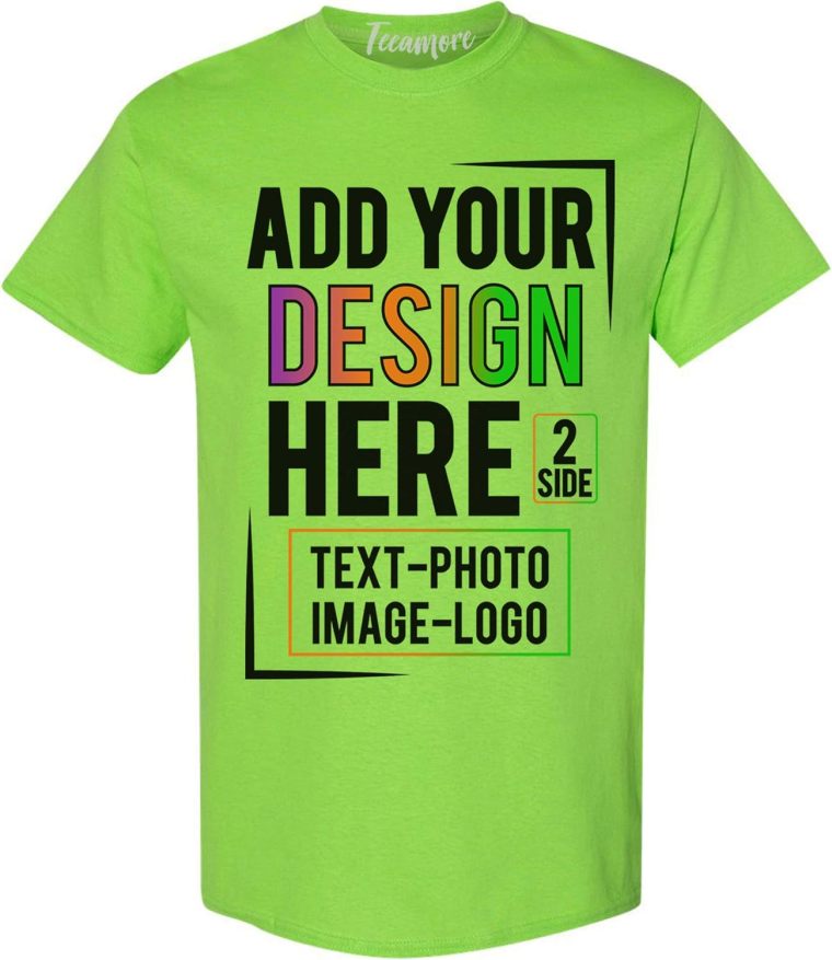 Custom  Men &Women  Front Back Side T-Shirt