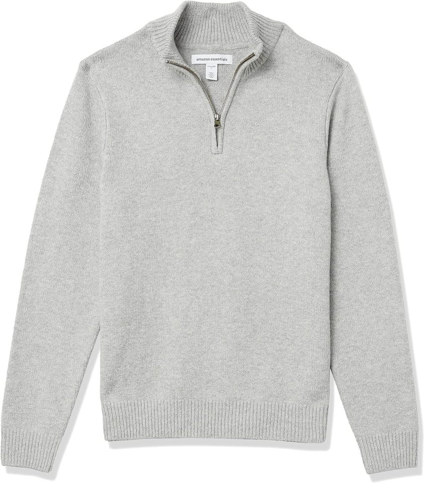 Men's Long-Sleeve Soft Touch Quarter-Zip Sweater
