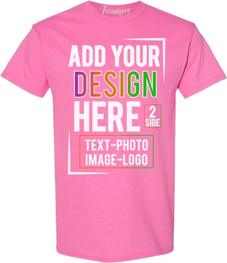 Custom  Men &Women  Front Back Side T-Shirt