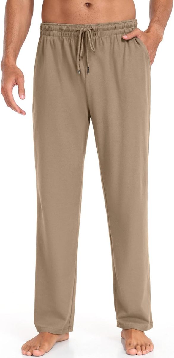 Men Cotton Knit  Yoga Pants Casual