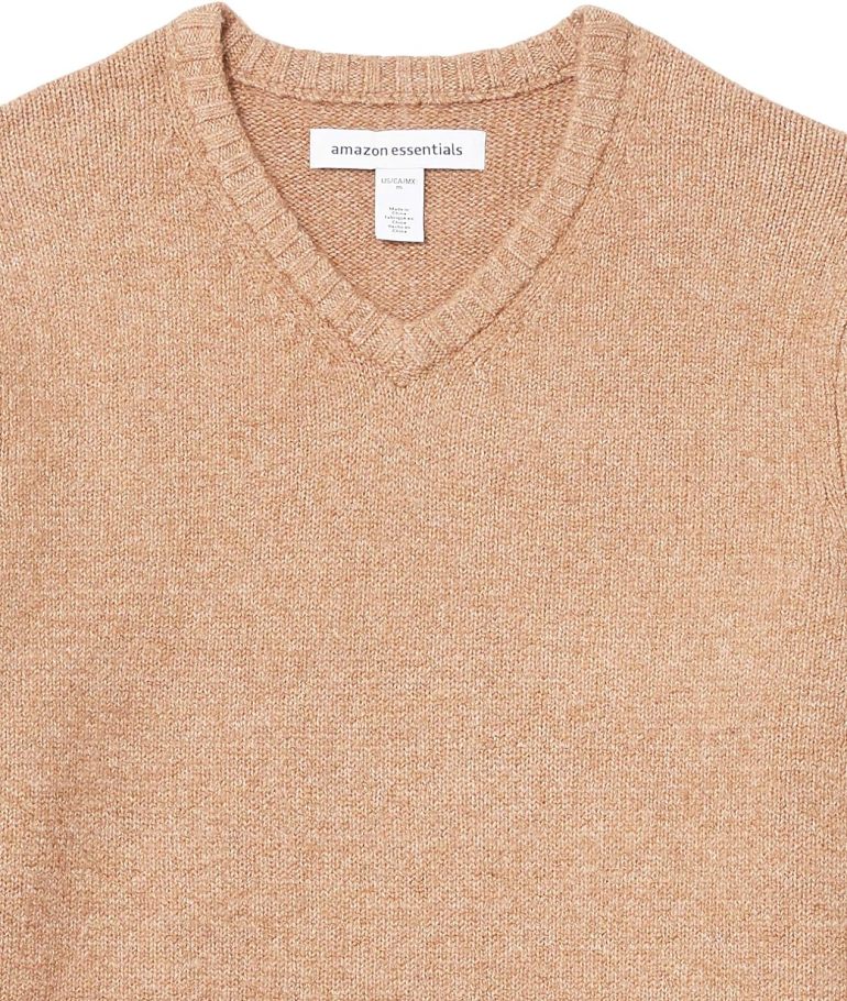Men's Long-Sleeve Soft Touch V-Neck Sweater