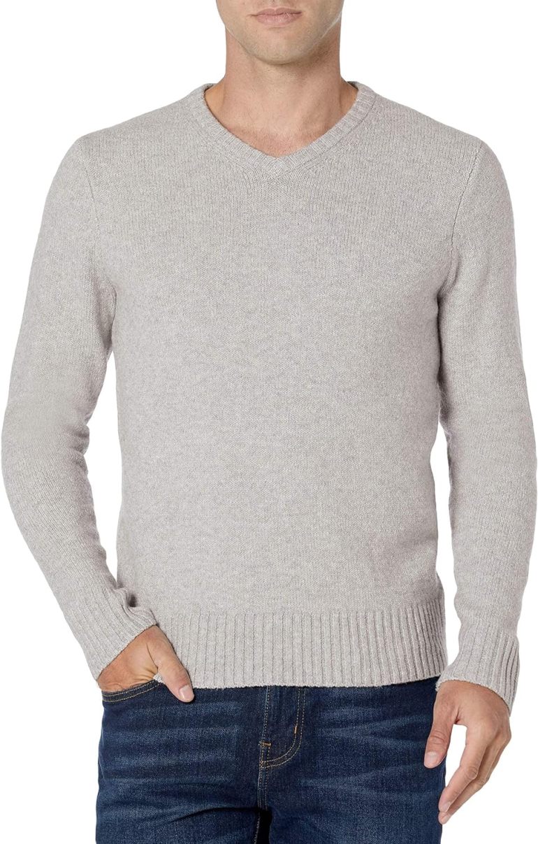 Men's Long-Sleeve Soft Touch V-Neck Sweater