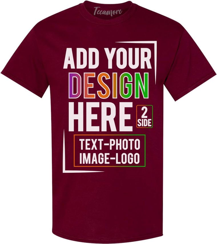 Custom  Men &Women  Front Back Side T-Shirt