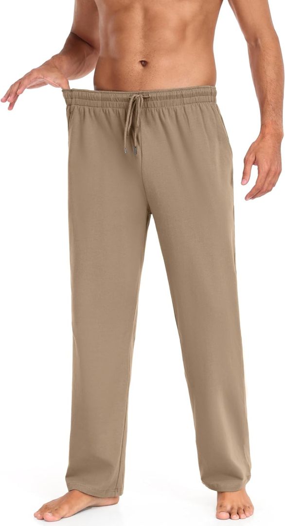 Men Cotton Knit  Yoga Pants Casual