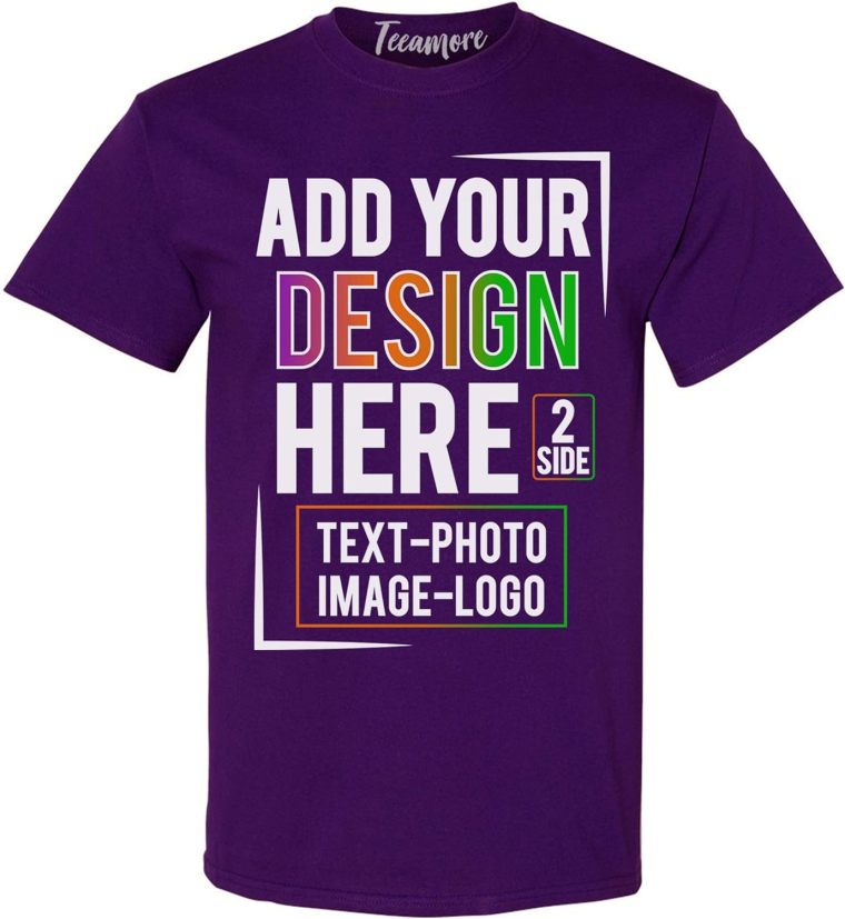 Custom  Men &Women  Front Back Side T-Shirt