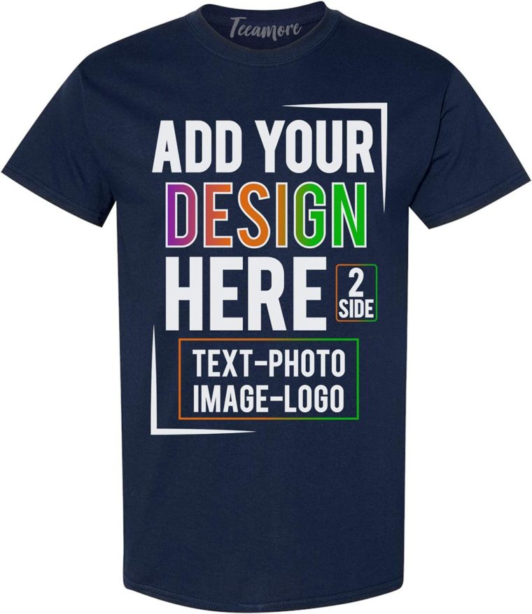 Custom  Men &Women  Front Back Side T-Shirt