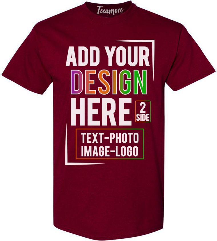 Custom  Men &Women  Front Back Side T-Shirt
