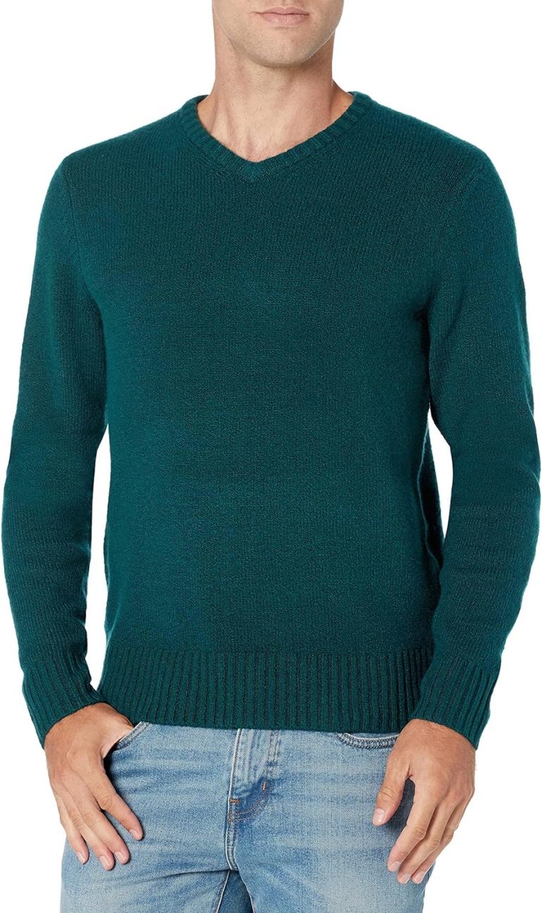 Men's Long-Sleeve Soft Touch V-Neck Sweater