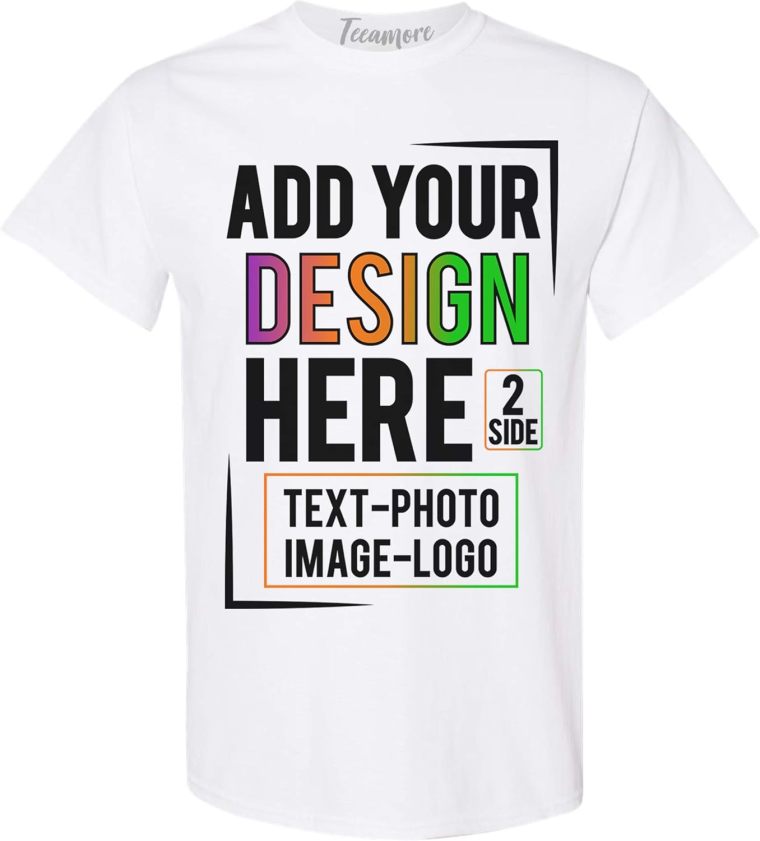 Custom  Men &Women  Front Back Side T-Shirt