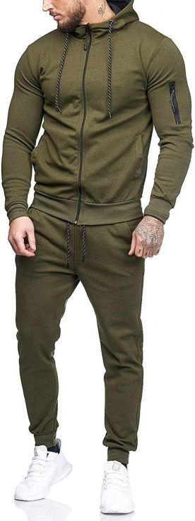 Men's 2 Piece Hooded Athletic Sweatsuits