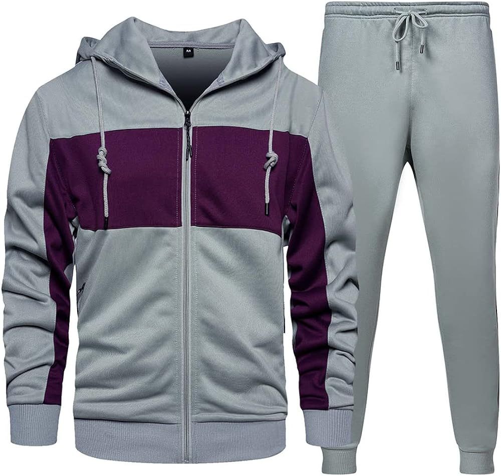 Men's Casual Tracksuit Long Sleeve Running Jogging Athletic Sports Set