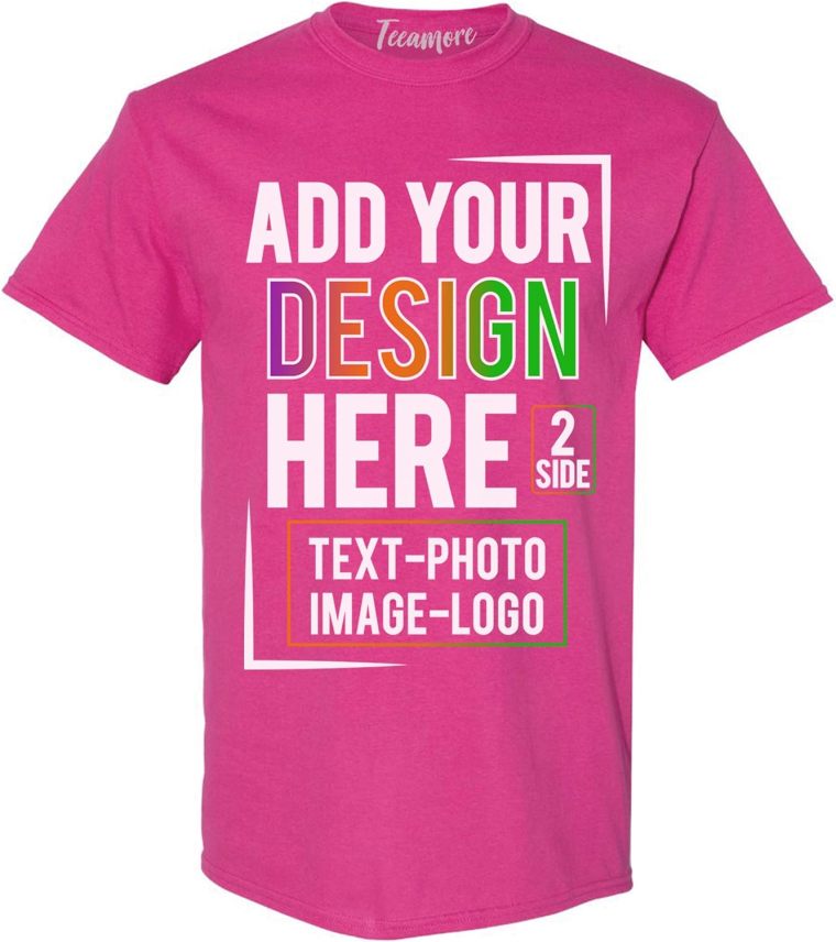 Custom  Men &Women  Front Back Side T-Shirt