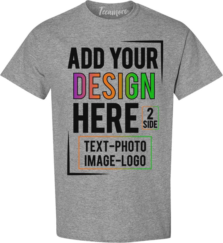 Custom  Men &Women  Front Back Side T-Shirt