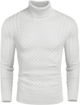Men's  Casual Knitted Twisted Pullover Solid Sweaters