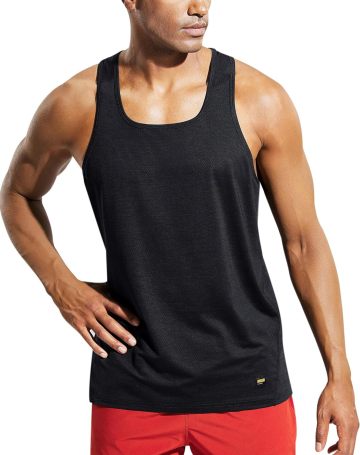 Men's Sleeveless Workout s Quick Dry Swim Athletic Shirt