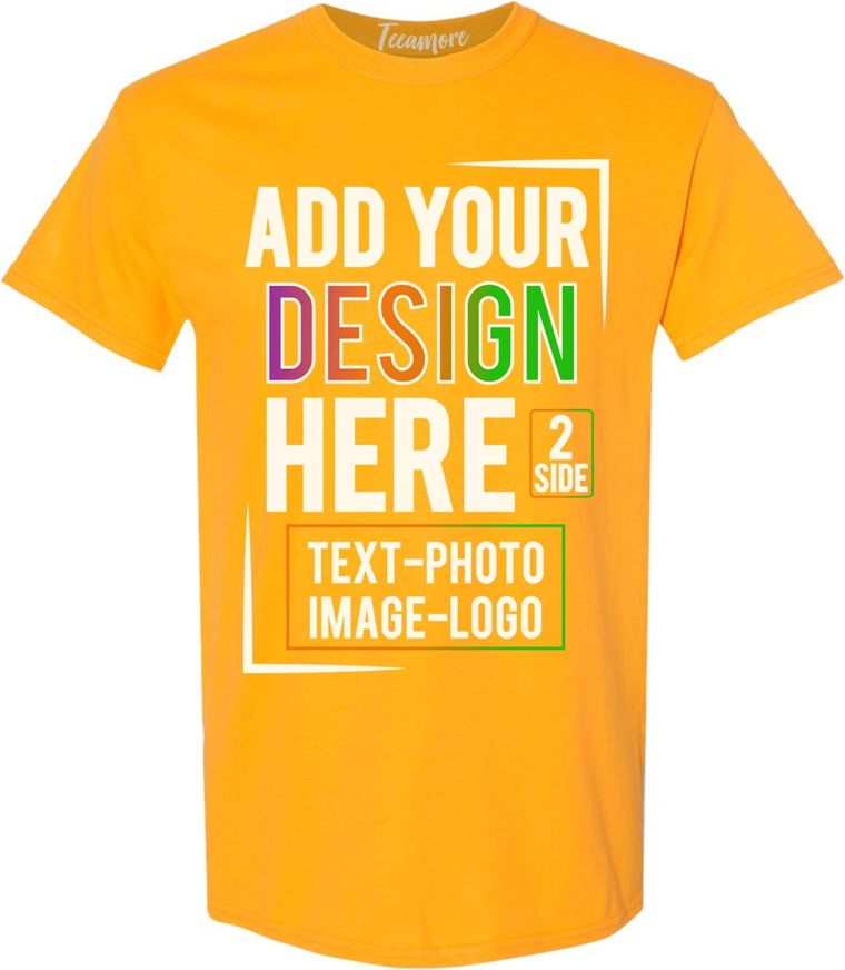 Custom  Men &Women  Front Back Side T-Shirt