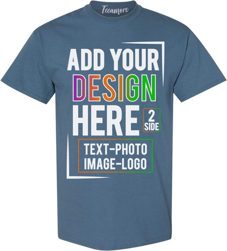 Custom  Men &Women  Front Back Side T-Shirt