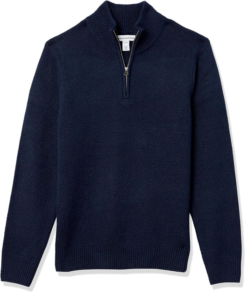 Men's Long-Sleeve Soft Touch Quarter-Zip Sweater