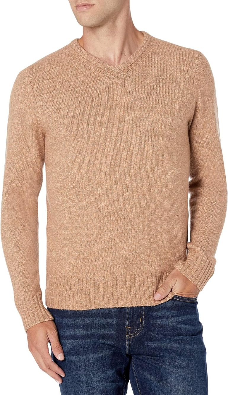 Men's Long-Sleeve Soft Touch V-Neck Sweater