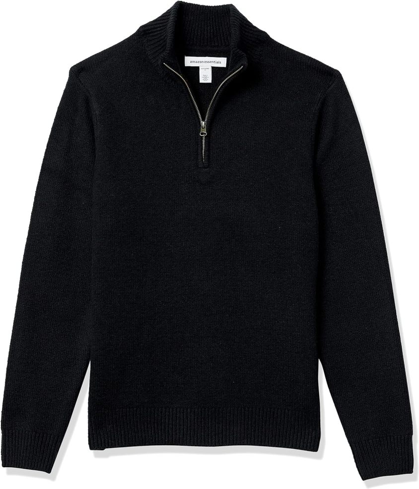 Men's Long-Sleeve Soft Touch Quarter-Zip Sweater