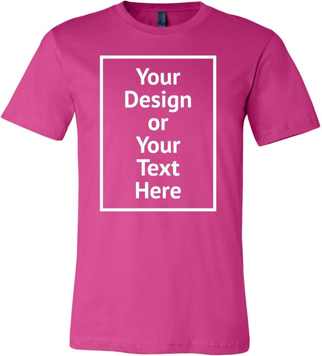 Custom Shirt for Men Women Personalized Add Your Image T-Shirt Add Your Text Photo - Front/Back Print