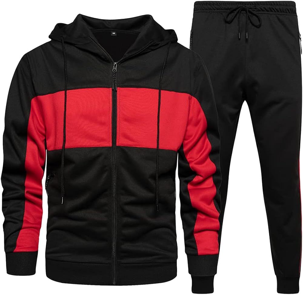Men's Casual Tracksuit Long Sleeve Running Jogging Athletic Sports Set