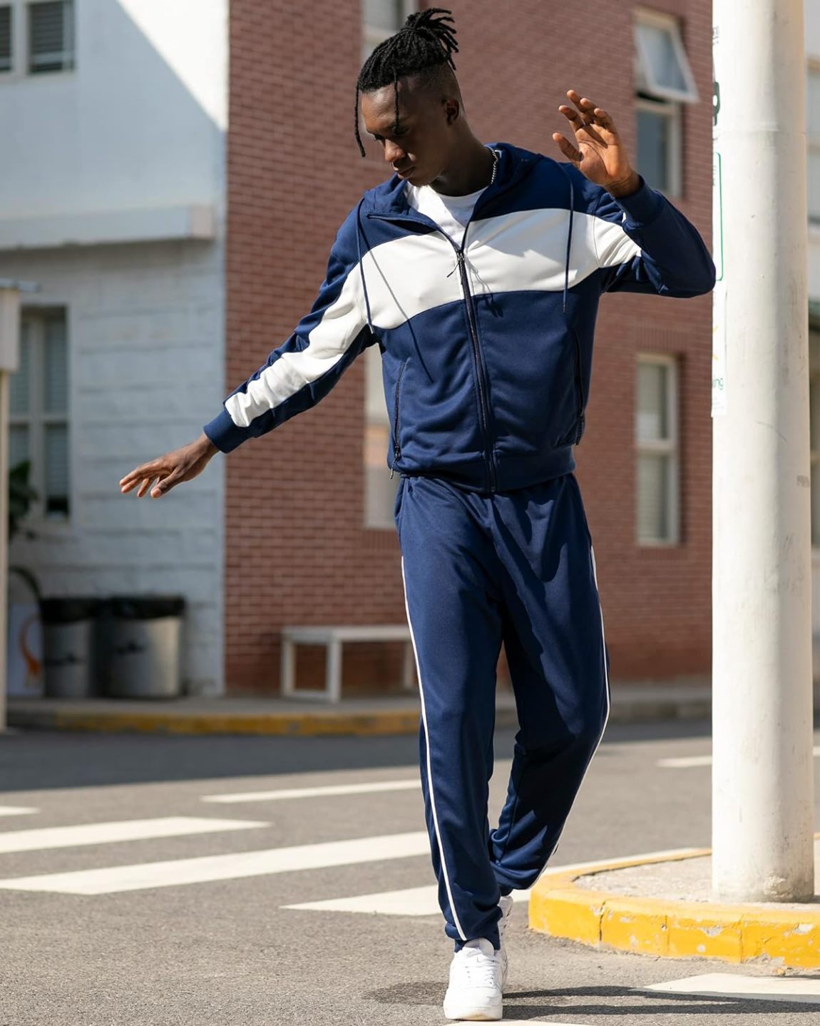 Men's Casual Tracksuit Long Sleeve Running Jogging Athletic Sports Set