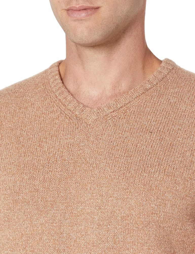 Men's Long-Sleeve Soft Touch V-Neck Sweater