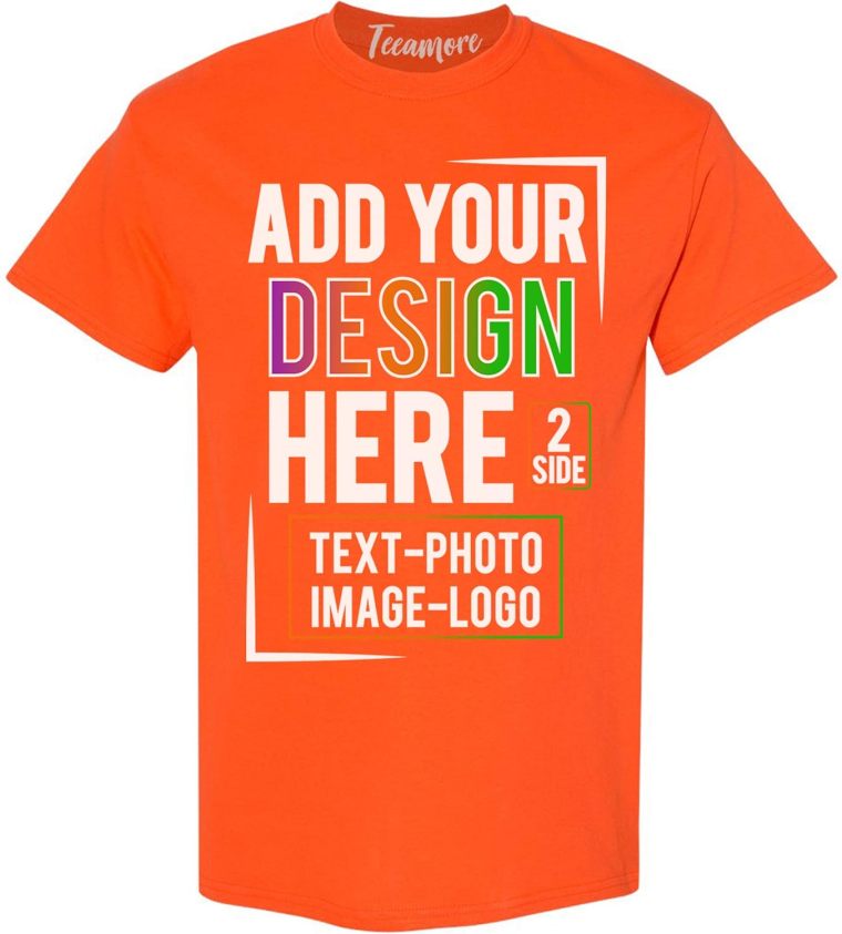 Custom  Men &Women  Front Back Side T-Shirt