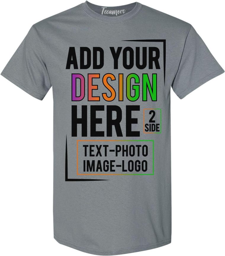 Custom  Men &Women  Front Back Side T-Shirt