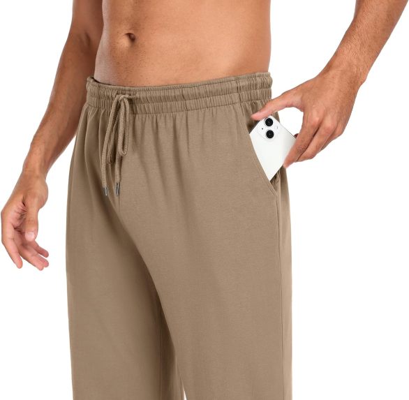 Men Cotton Knit  Yoga Pants Casual