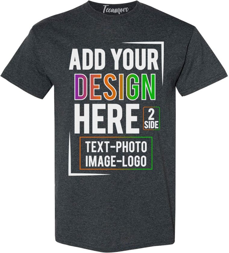 Custom  Men &Women  Front Back Side T-Shirt