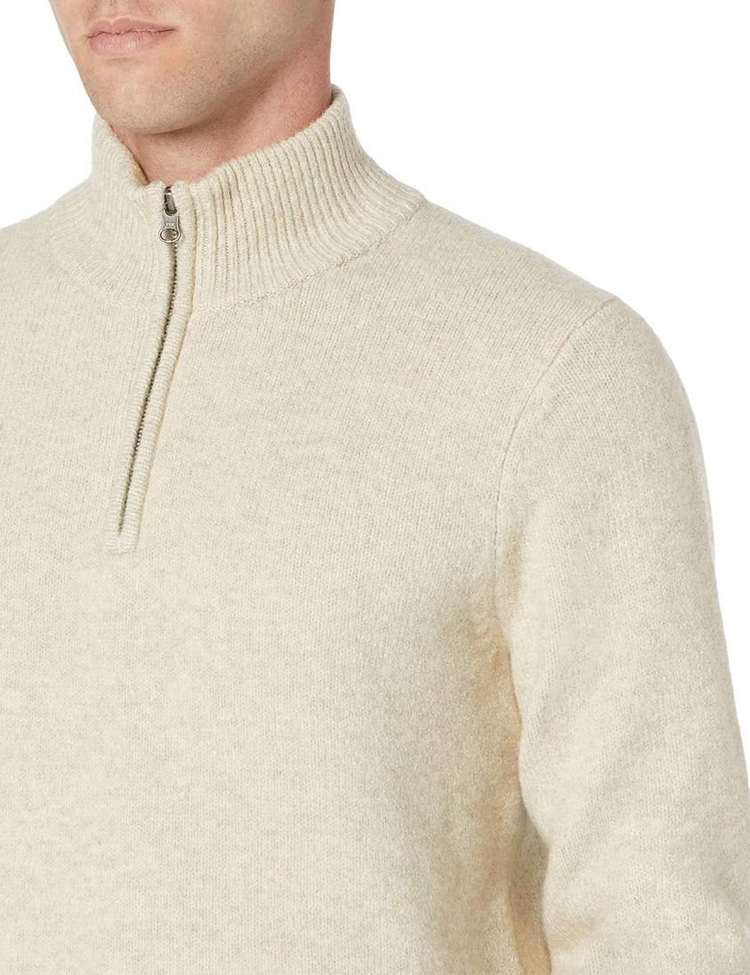 Men's Long-Sleeve Soft Touch Quarter-Zip Sweater