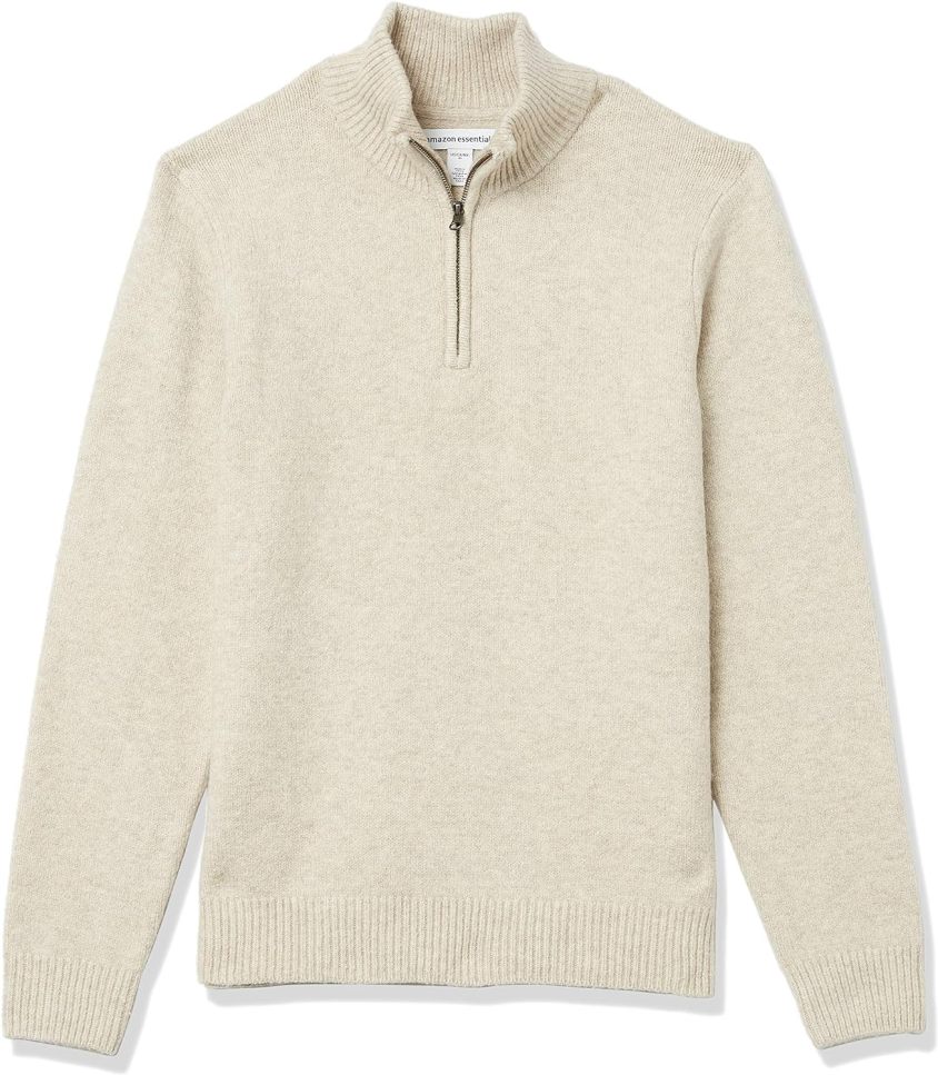 Men's Long-Sleeve Soft Touch Quarter-Zip Sweater