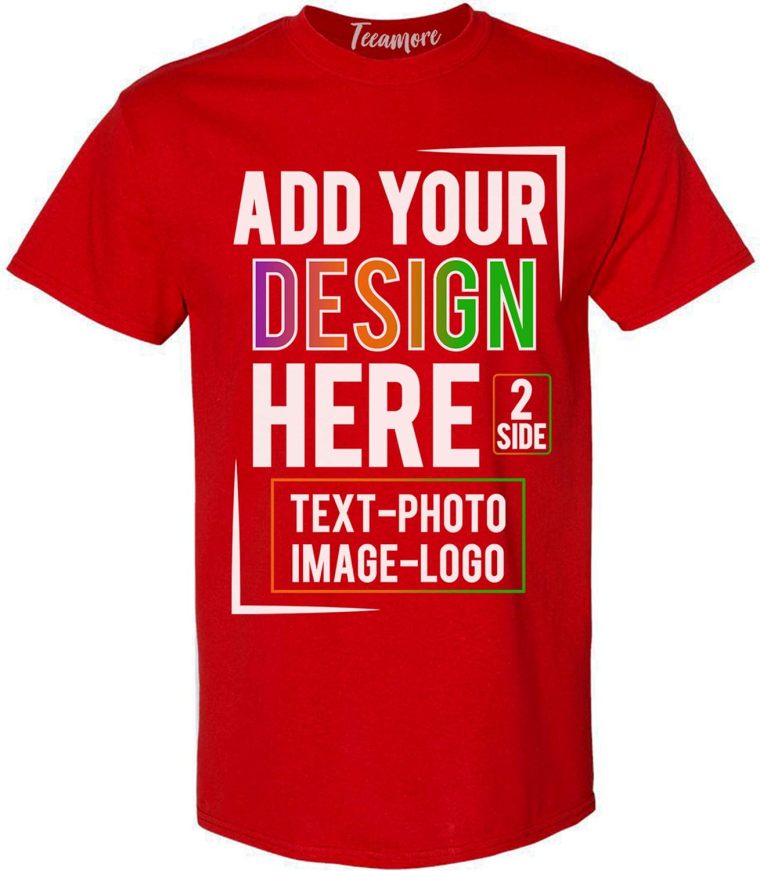 Custom  Men &Women  Front Back Side T-Shirt