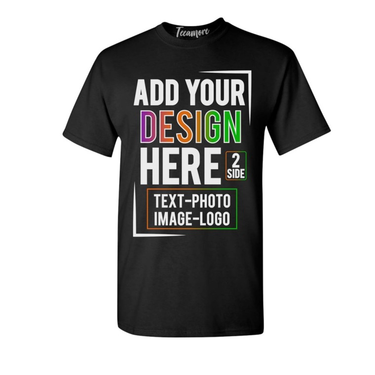 Custom  Men &Women  Front Back Side T-Shirt