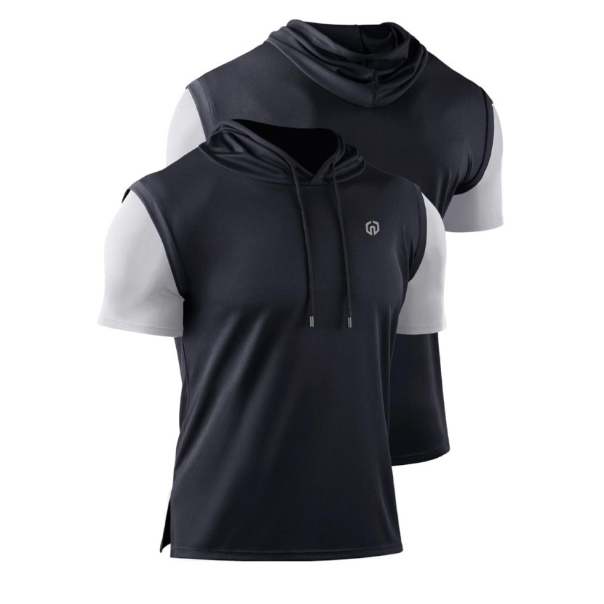 Men's Running Shirt 3 -Pack Dry Fit Mesh with Hoods