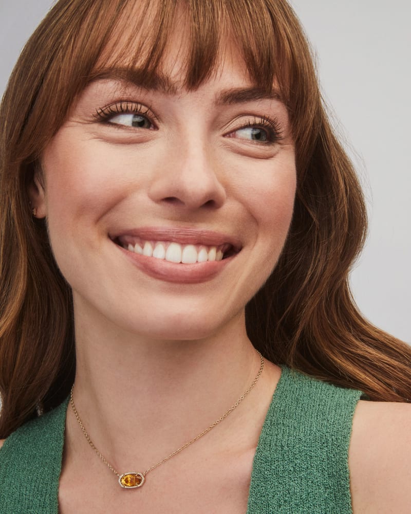 Elisa Pendant Necklace in Citrine