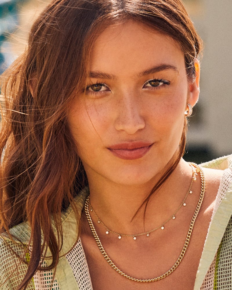 Mikki Pave Huggie Earrings in Gold