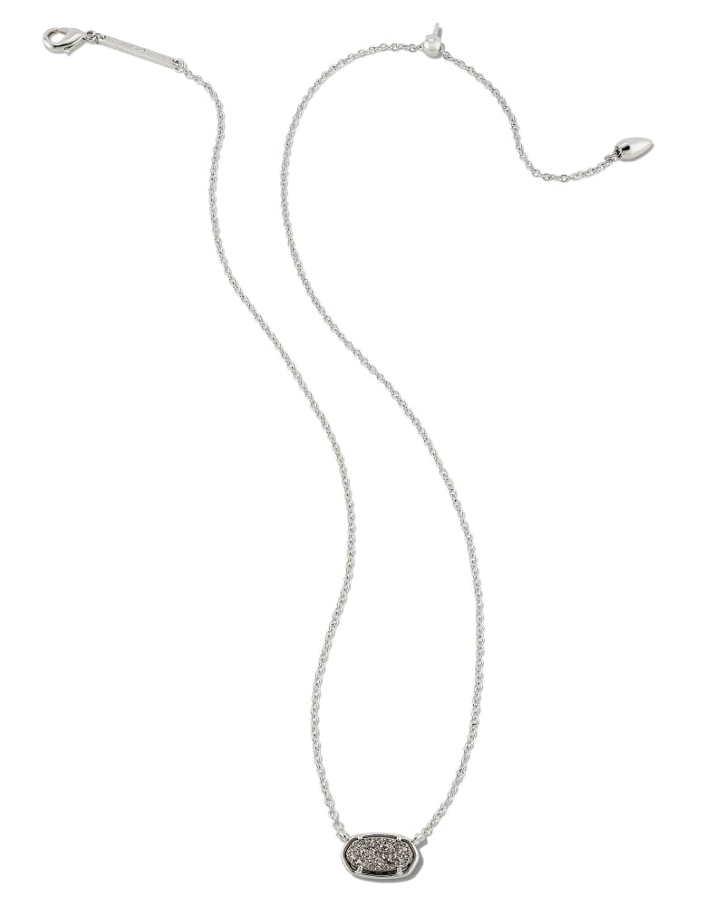Grayson Silver Pendant Necklace in Platinum Drusy
