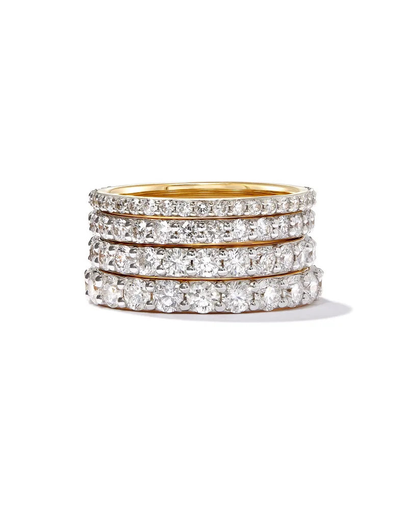 0.5 ct Marilyn 14k Yellow Gold Full Eternity Band Ring in White Diamond