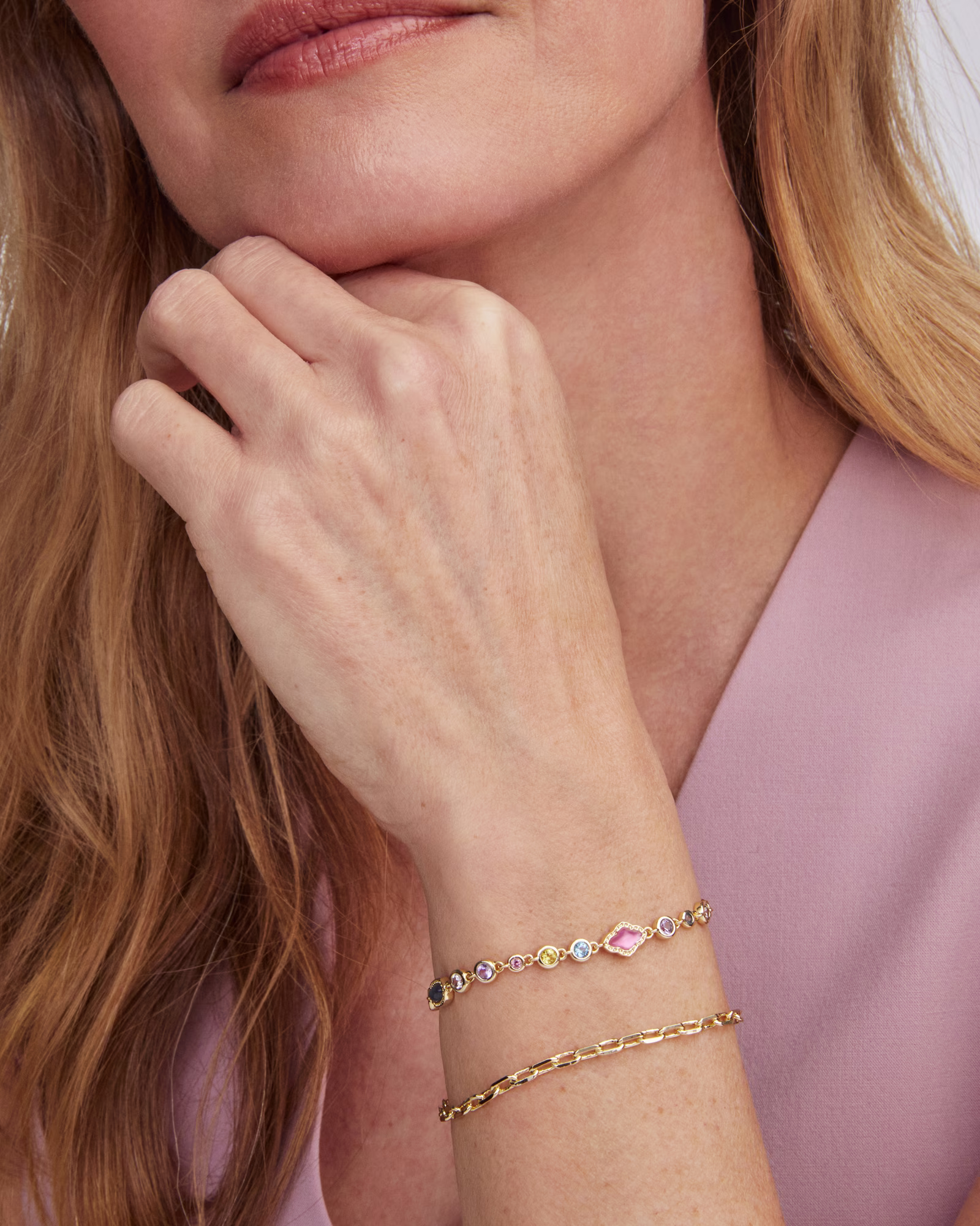 Mini Elisa and Abbie Gold Set of 2 Delicate Chain Bracelets