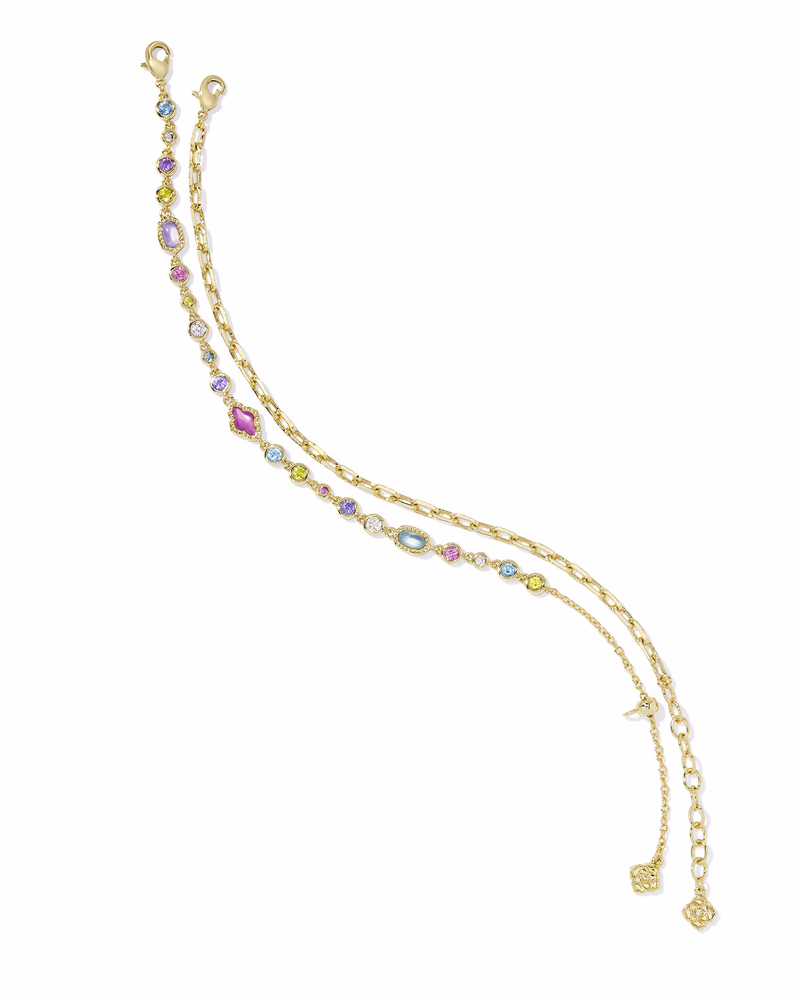 Mini Elisa and Abbie Gold Set of 2 Delicate Chain Bracelets