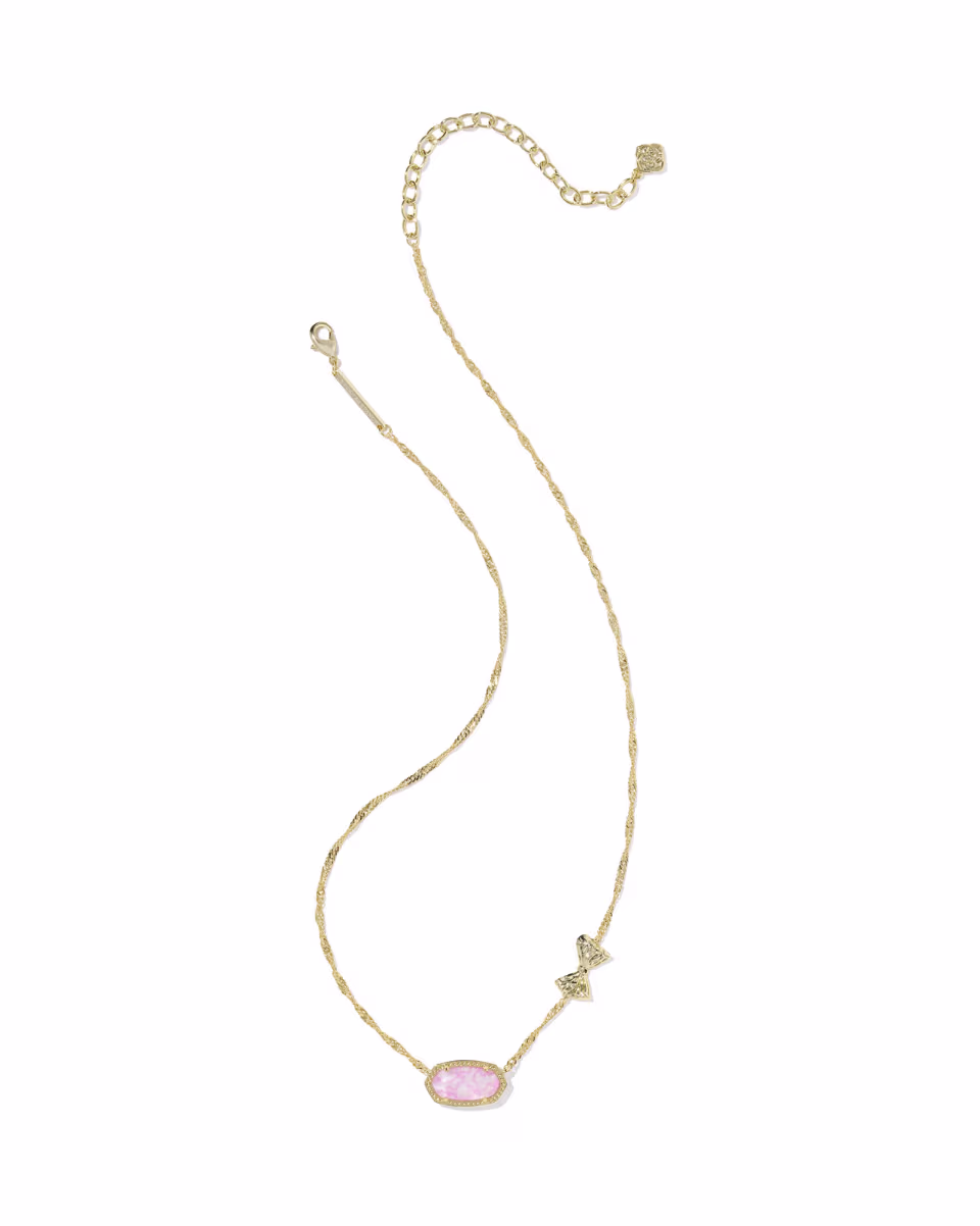 Kendra Scott x LoveShackFancy Bow Gold Elisa Necklace